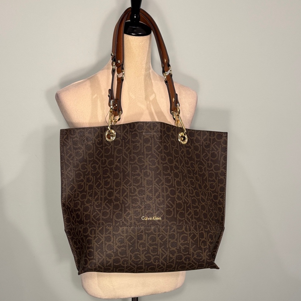 Calvin Klein Monogram Brown Tote